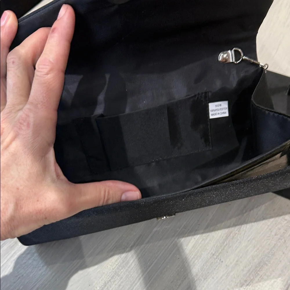 Elegant Black Clutch with Chain Strap